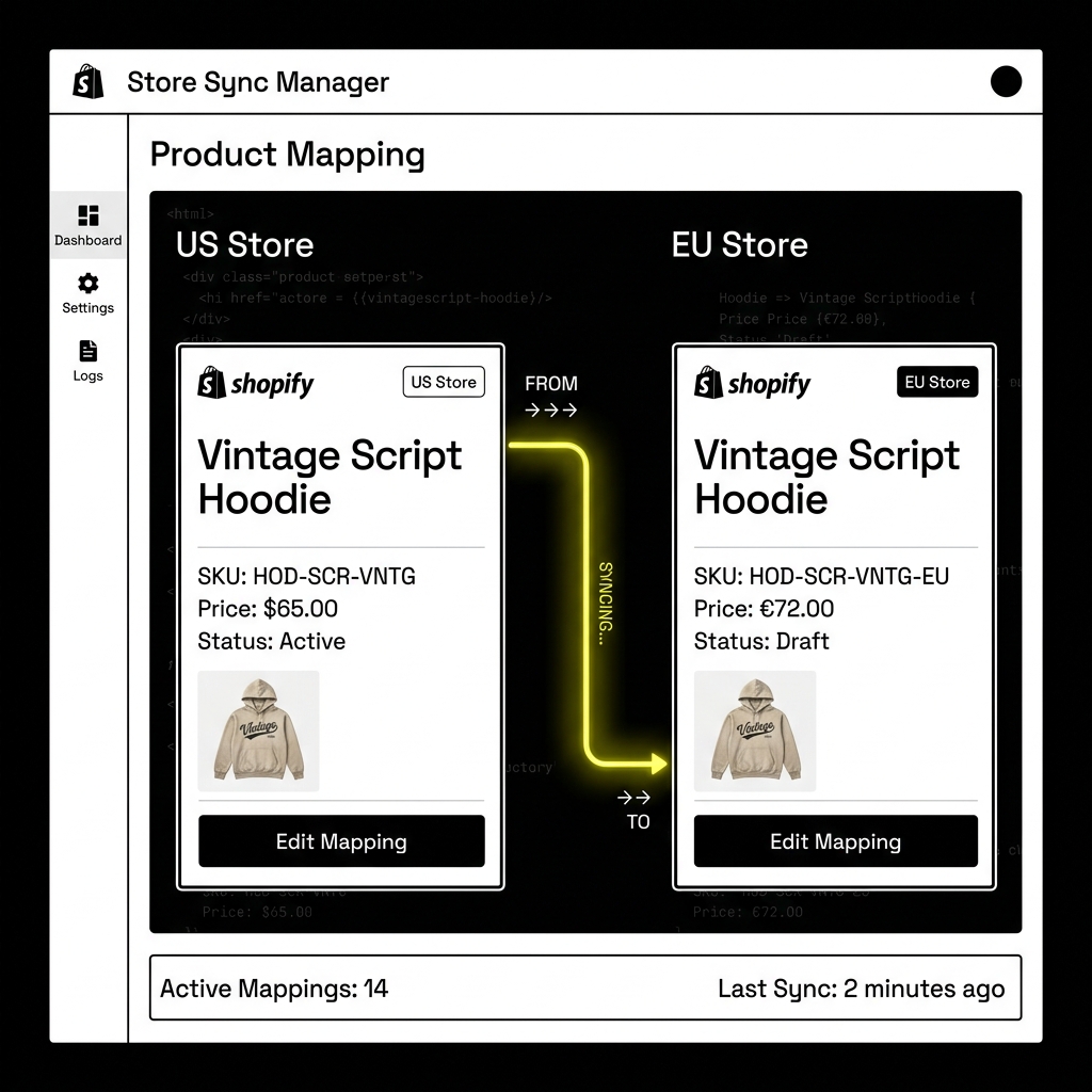 Product catalogue sync mapping